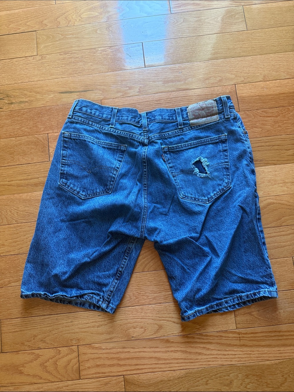 Levi's Distressed Blue Denim Men's Shorts